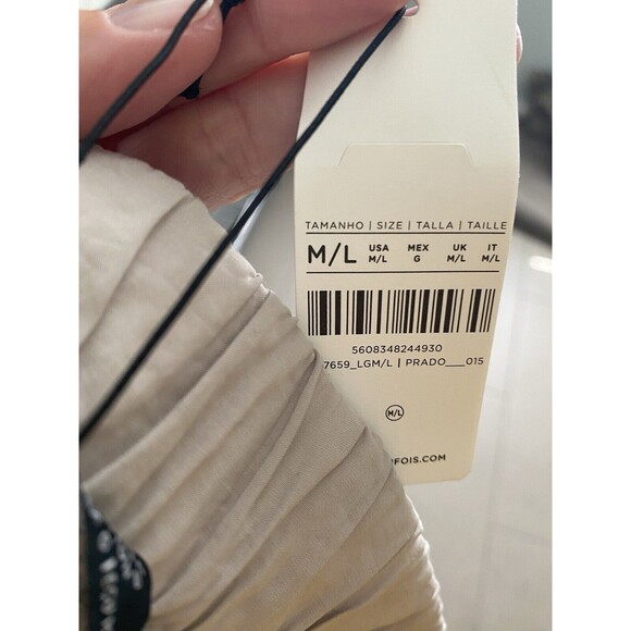 Parfois Collection Women's Pull On Tamanho Knit Pants Cream M/L NWT Button Detai - Picture 2 of 6